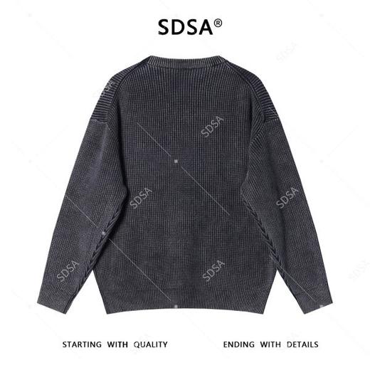 22120SDSA男士秋冬新款痞帅男装慵懒风简约刺绣字母圆领毛衣百搭宽松 商品图5
