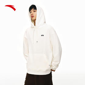 安踏美式国潮卫衣男印花休闲连帽套头运动上衣152448711N-1