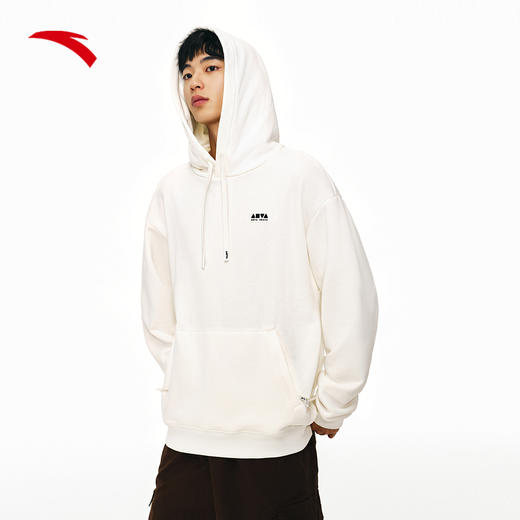 安踏美式国潮卫衣男印花休闲连帽套头运动上衣152448711N-1 商品图0