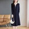 高级长袖连衣裙女2026新款早秋季胖MM大码女装洋气假两件宽松裙子 商品缩略图0