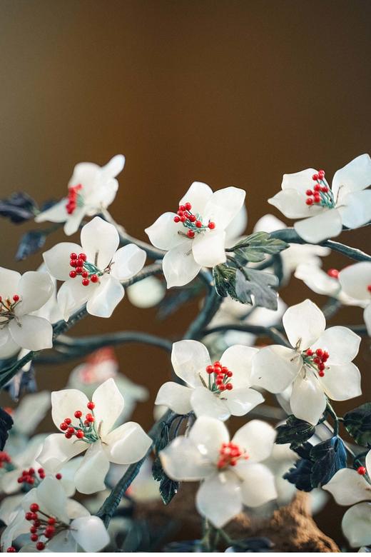 【已售】独角鹿西洋古董 20世纪中国创汇时期出品宝相花纹景泰蓝盆装饰「海棠花」珍宝像生盆景 商品图3