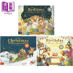 【中商原版】Amy Adele发声书 共3册 睡前名曲精选The Bedtime Music Book 生日/新年的歌声Songbook 英文原版 亲子童书音乐书