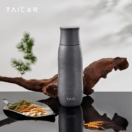 【TAIC 太可】臻享焖茶杯纯钛保温杯390ml 商品图4
