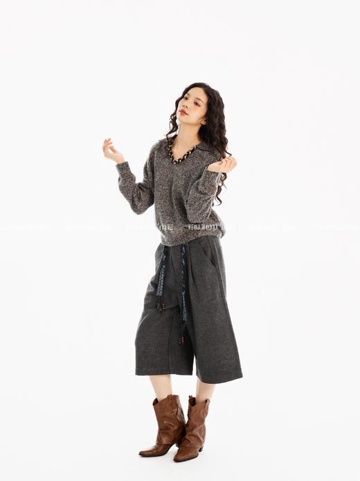 【门店同款】ENJOY冬季复古编织腰带中裤 167293706 商品图1