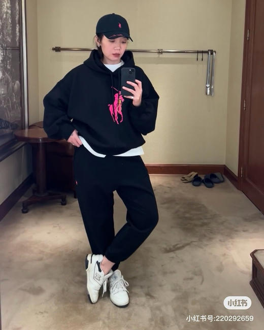 rl粉标加绒卫衣卫裤1017 商品图2