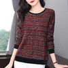 德绒长袖t恤女中年妈妈春秋新款上衣大码秋衣外穿条纹低领打底衫 商品缩略图2