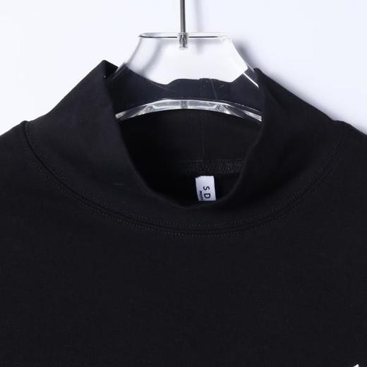 T4992SDSA男士秋冬新款痞帅男装潮牌彩色字母印花半高领长袖T恤百搭潮 商品图2