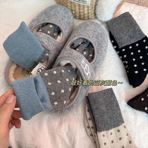 羊毛波点袜5双 商品图4
