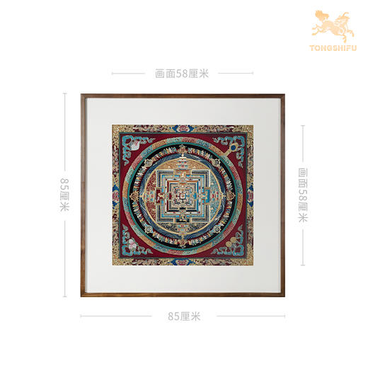 铜师傅 手工錾刻 铜雕画《唐卡时轮金刚坛城》 商品图5