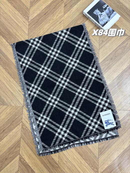 D110437情侣款可双面佩戴保暖舒适亲肤格纹围巾 商品图10