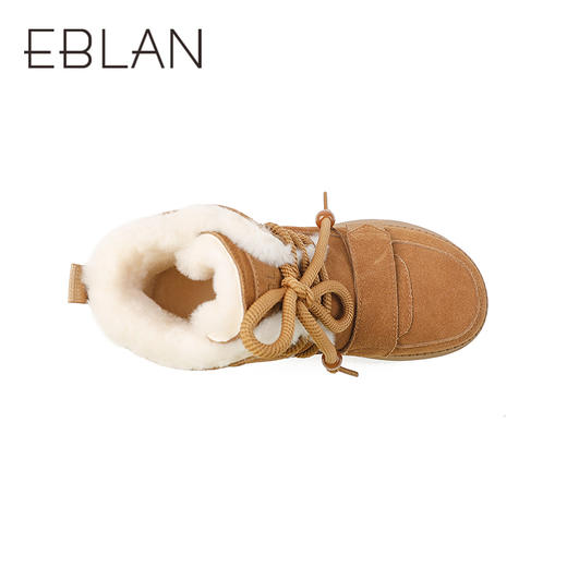 伊伴冬季厚底增高保暖短筒系带雪地靴B25780030 商品图2