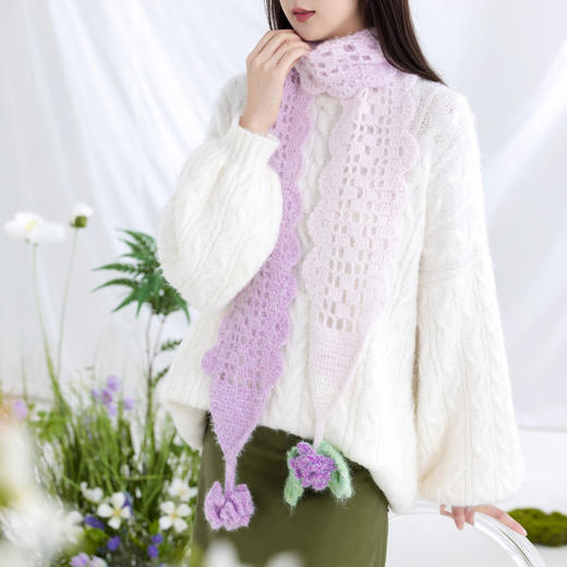 苏苏姐家织语围巾手工diy编织钩针梦羽毛线团围巾自制材料包 商品图1