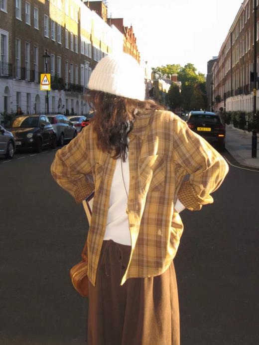 浮生八记/25D208/复古英伦1OO全棉双面格纹长袖衬衫 商品图0