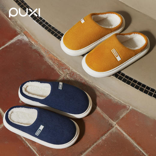 朴西秋冬季灯芯绒棉拖鞋 商品图5