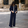 【11/5新品】熙世界轻户外运动休闲套装女秋季新款海军领针织外套阔腿裤两件套 商品缩略图3