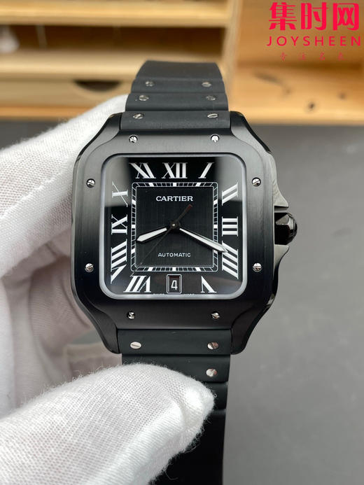 新卡地亚BV山度士系列WSSA0039 黑武士 全黑桑托斯 年度新款 ADLC黑色碳镀层 男士腕表 李现同款 商品图2