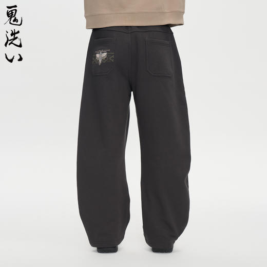 ONIARAI/鬼洗25秋冬复古中腰弯刀加绒针织长裤男式休闲 B540180 商品图3