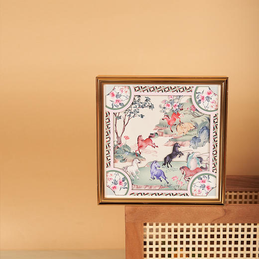 大英博物馆 东方梦境系列-骏彩华章 安德森猫系列 木质叠雕装饰画摆件 商品图2