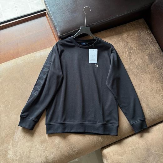 D110416男士圆领卫衣纯色简约刺绣套头休闲上衣 商品图1