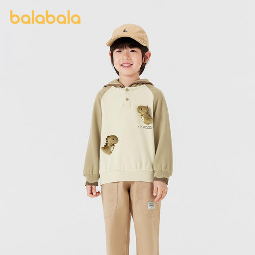 【商场同款】巴拉巴拉宝宝卫衣恐龙萌男童装秋冬2025新款连帽上衣 商品图1