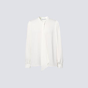 【商场同款】诗凡黎法式优雅飘带衬衫25秋新款缎面上衣3G9121351