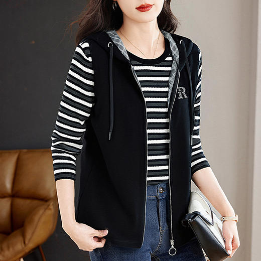 连帽马甲女秋季2026年新款休闲大码坎肩洋气女装背心时尚春秋外套 商品图3