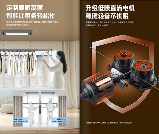 真纤薄 巨能晾 超能晾衣新搭子 海尔智能晾衣机 云舒D03-2420灰 商品图5