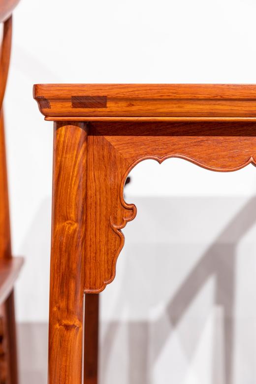 红桥红  家具严选  缅甸花梨（大果紫檀）【国博 团花圈椅 三件套】 商品图5