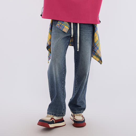 【新品上新】HX 春秋季水洗小直筒牛仔长裤C201530007101 商品图0