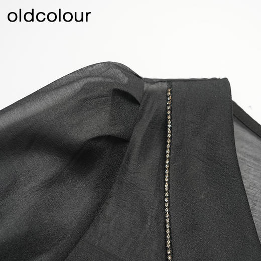 oldcolour欧珂夏季设计感休闲简约日常黑色短袖连衣裙女GN21101750 商品图2