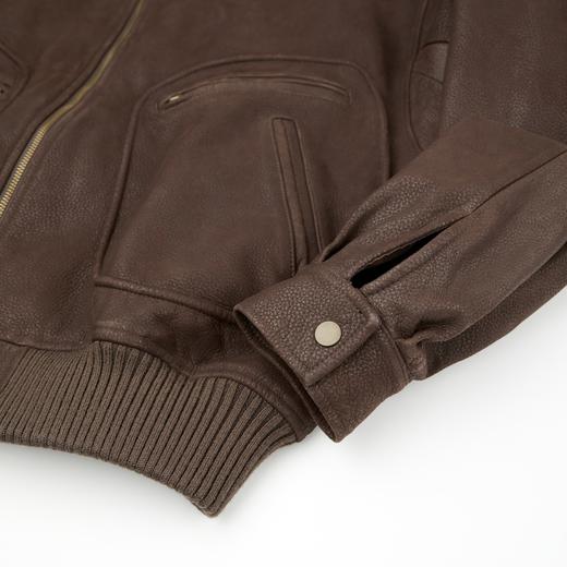 ROMI STUDIO“封蜡皮衣”进口牛皮革重洗水复古皮外套 RWCWWG6090 商品图4