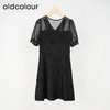oldcolour欧珂夏季设计感休闲简约日常黑色短袖连衣裙女GN21101750 商品缩略图1
