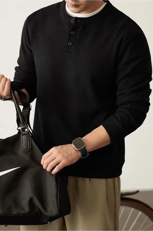 格桑米Gesamy·亨利领卫衣 |特殊蓄能柔软面料，内里绒含羊毛，上身高级保暖 商品图5