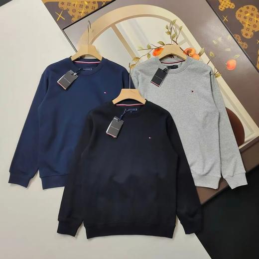 tommy秋冬装经典小标刺绣休闲圆领卫衣 商品图2