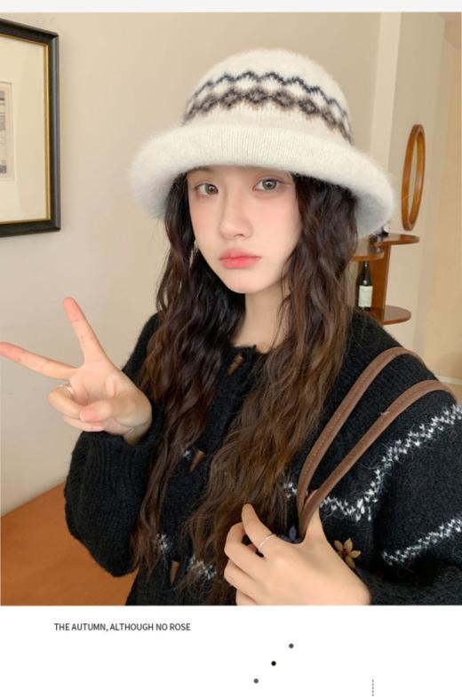 🔥冬季氛围感♥️超显脸小的【HOPENONO名媛风小盆帽】✅保护好小脑袋 需要这顶加厚暖暖帽！ ✅摸着良心说 物超所值 给姐妹们人手一个❗️  商品图4