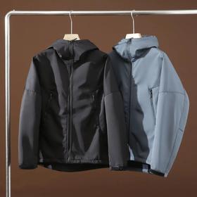 秋冬男士加绒梭织上衣外套秋冬户外防风防水保暖冲锋衣