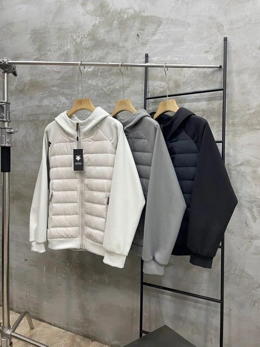 D桑特轻薄拼接连帽情侣羽绒服外套 商品图4