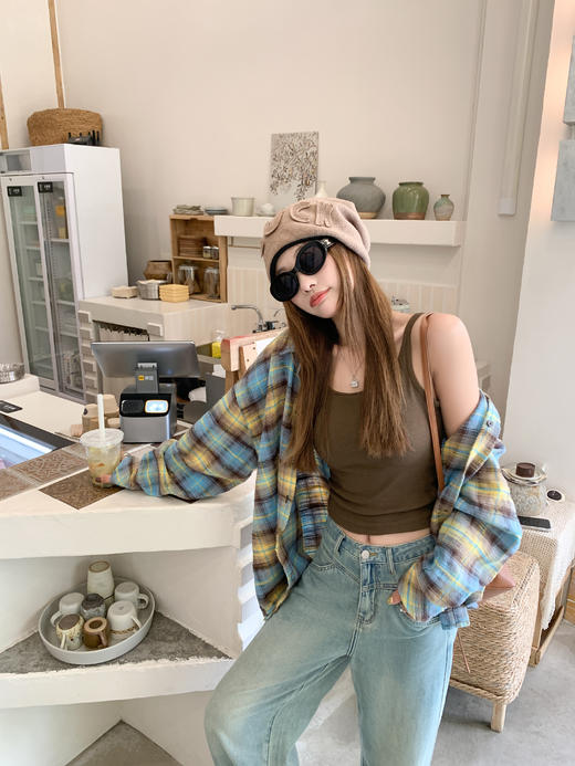 【189元任选2件】现货！撞色格子美拉德衬衫 商品图8