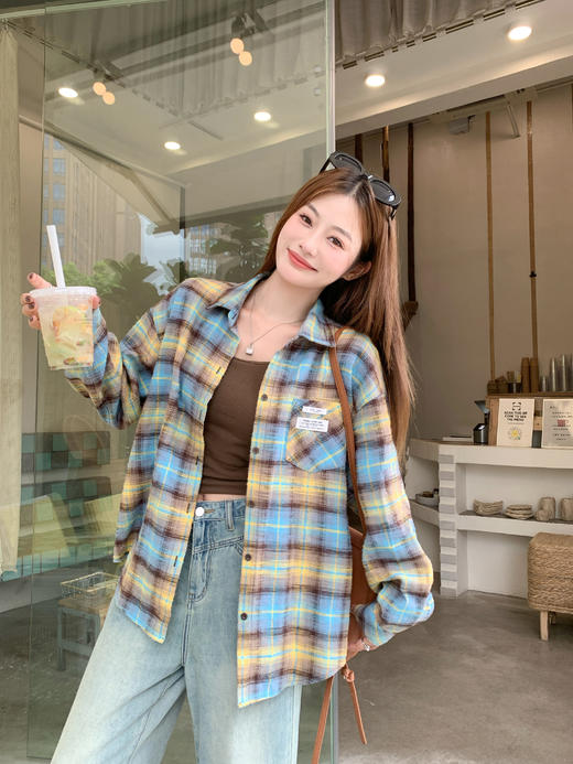 【189元任选2件】现货！撞色格子美拉德衬衫 商品图5