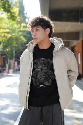 E549074564百搭连帽羽绒服