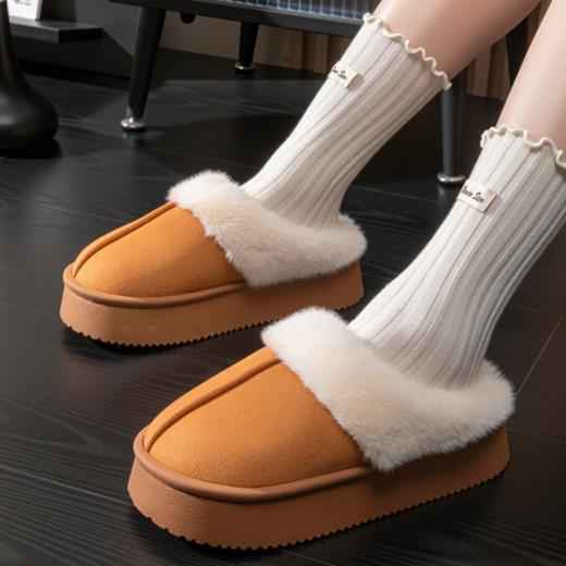 😌寒冬已至，一双温暖舒适的棉拖鞋成了居家必备。💕这款【觅贝思 加厚加绒秋冬棉拖鞋】 📣不仅颜值在线，更以“踩屎感”的柔软体验征服了我的双脚。 商品图5