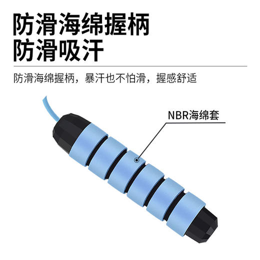 趣游帮 燃脂瘦身轴承可调节钢丝跳绳（B022) 商品图3