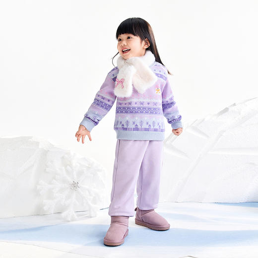 【实体店同款】男女童圆领针织衫冬季新款安奈儿童装XM544015 商品图3