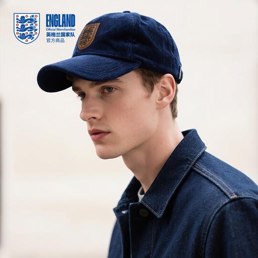 【官方正版】英格兰国 家队 | 深蓝色休闲棒球帽灯芯绒百搭帽子 商品图3