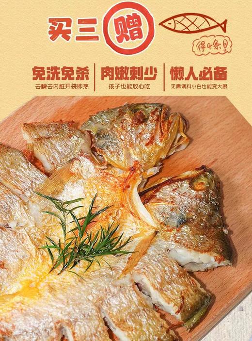 【买三条送一条】宁德醇香黄鱼鲞200克/条（今年10.30号新日期）去鳞去内脏 肉嫩刺少  蒸煎烤怎们做都好吃 顺丰/京东包邮{冷冻生鲜食品请及时签收冷冻保存} 商品图0