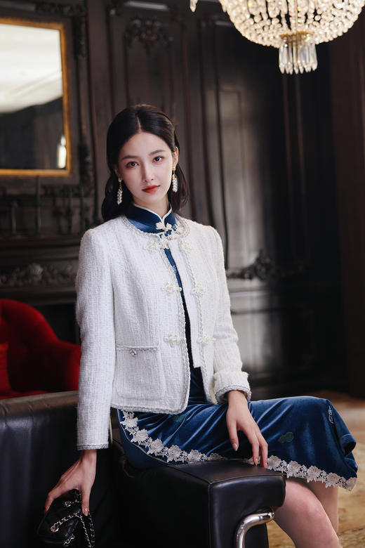 逸红颜明月「茉光」小香风外套｜新年里的优雅诗章，法式与东方的双生年味 商品图6