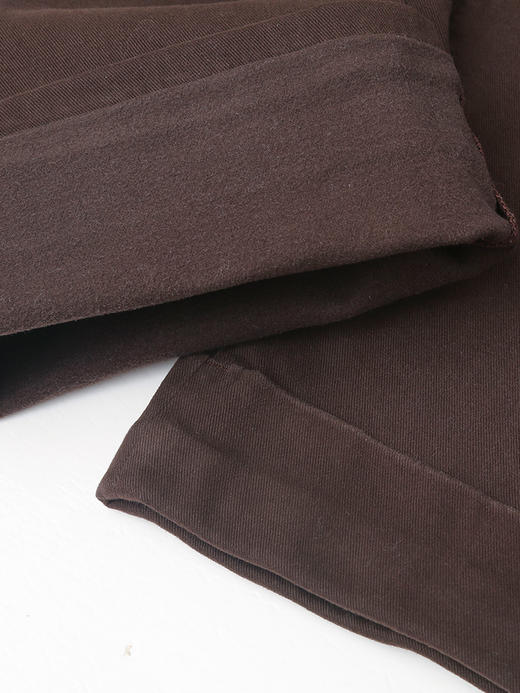 浅卡其色高腰阔腿裤 复古风翻边九分裤 春秋季显瘦百搭宽松女式休闲裤 商品图4