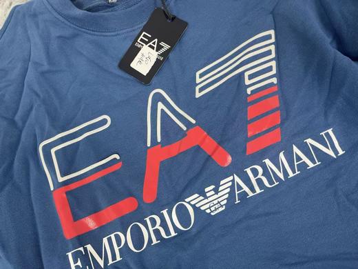 瑕疵EMPORIO ARMANI/EA7 男士纯色休闲logo印花圆领长袖套头卫衣 商品图2