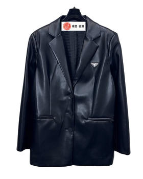 女款西装皮衣外套he020