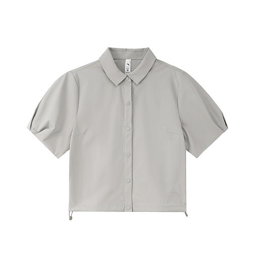 安踏正品女子2025夏新款综训潮圆领速干运动短袖梭织衫162527147 商品图3